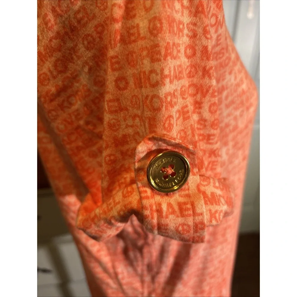 MICHAEL Kors Peace‎  & Love Blouse women,nectarine. Size (M). Valentines